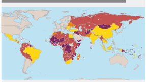 Carte des pays importateurs nets de nourriture - sofi 2019