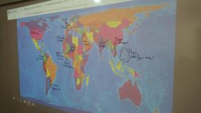 Carte du monde durant le projet