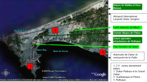 Vue de la région presqu'île de Dakar