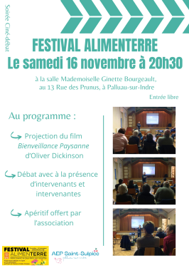 Affiche Ciné-débat AEP/Festival AlimenTerre