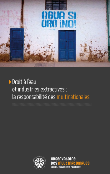 Couverture rapport "Droit à l'eau et industries extractives : la responsabilité"