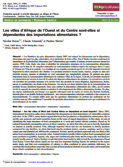 Les villes d'Afrique de l'Ouest sont-elles si dépendantes des importations ?