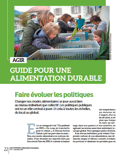 Alimentation durable : faire évoluer les politiques