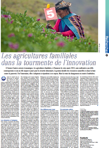 Les agricultures familiales dans la tourmente de l'innovation