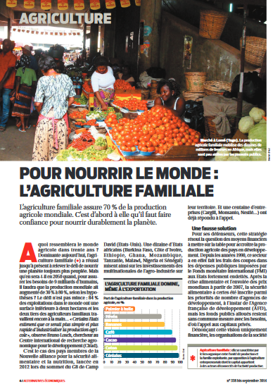 Pour nourrir le monde : l'agriculture familiale