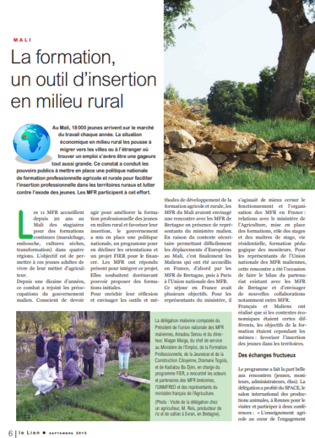 La formation, un outil d'insertion en milieu rural