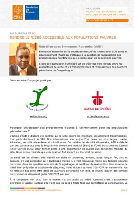 Rendre le niébé accessible aux populations pauvres