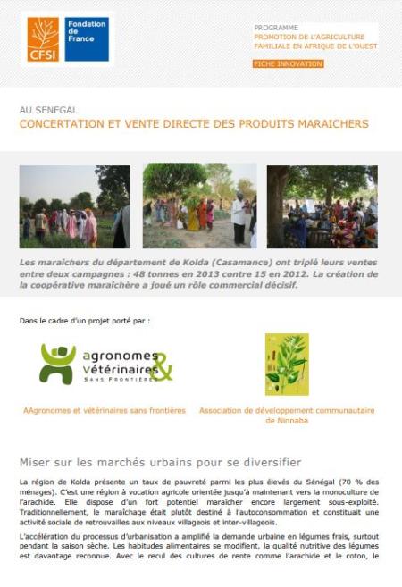 Concertation et vente directe des produits maraîchers