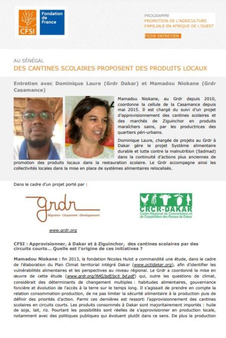 Au Sénégal, des cantines scolaires proposent des produits locaux