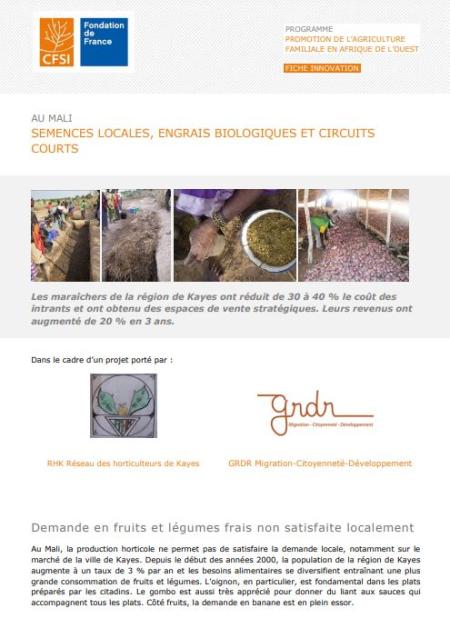 Semences locales, engrais biologiques et circuits courts