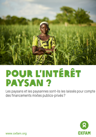 Pour l'intérêt paysan ? Les paysans et les paysannes sont-ils les laissés pour compte des financements mixtes public-privé ?