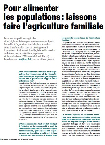 Pour alimenter les populations : laissons faire l'agriculture familiale !