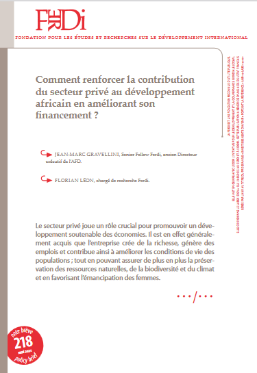 Comment renforcer la contribution du secteur privé au développement africain en améliorant son financement 