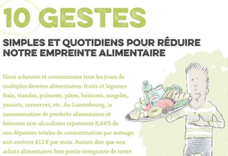 Exposition "10 gestes simples et quotidiens pour réduire notre empreinte aliment