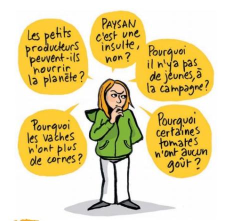 "Paysan, c'est une insulte, non ?" dessin de l'agriculture paysanne expliquée