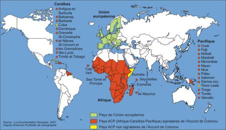 carte zone UE ACP