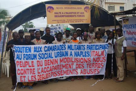 Solidarité internationale contre les accaparements de terre, Bénin 2012 © No-Vox